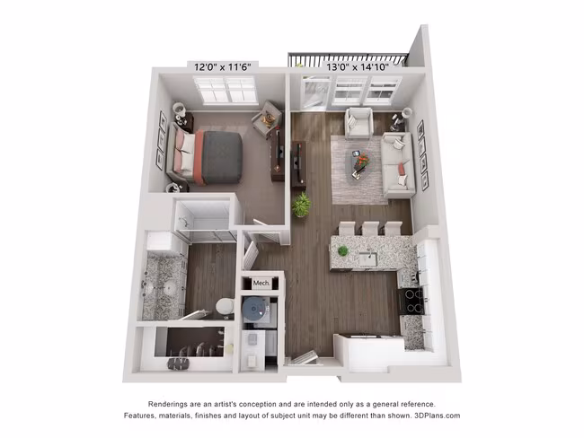 A3 - Cobalt 1X1 4311 floor plan